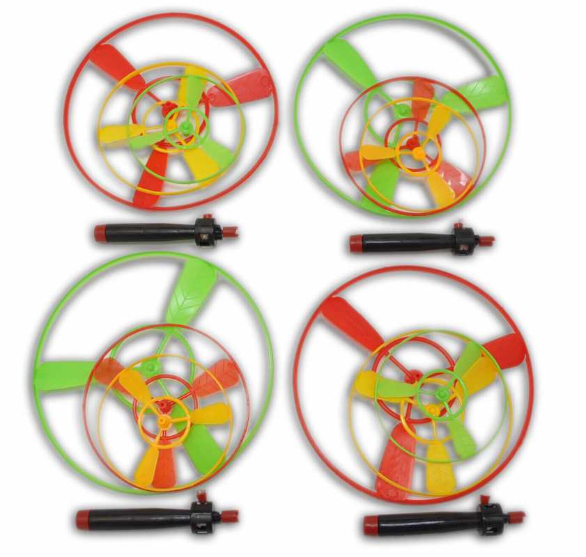 6x Flugkreisel Spiel Hubschrauber Propeller fliegende Untertasse Mitgebsel Tombola