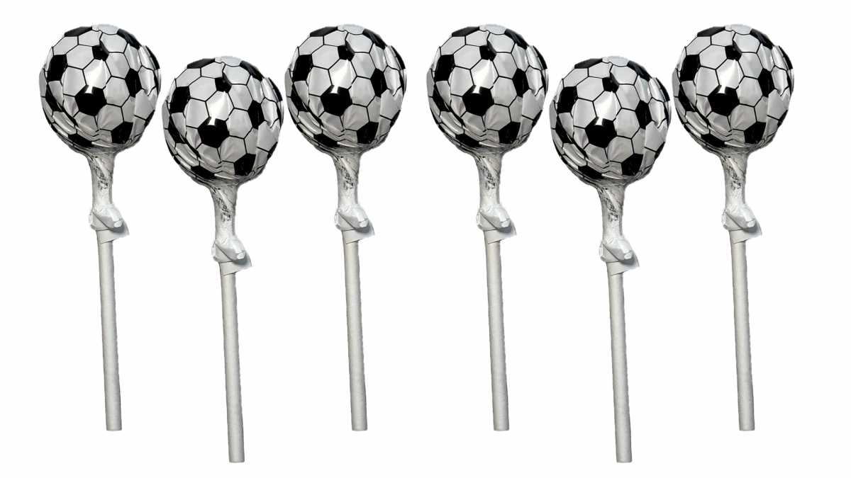 Fußball Lutscher 10 Stück / 170 Gramm in Deutschland Farben (schwarz/rot/gold) - Fußball