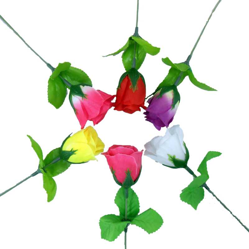 288x Rosenknospen Rosen Kunstrose Kunstblume sortiert kurzstielig 16 cm