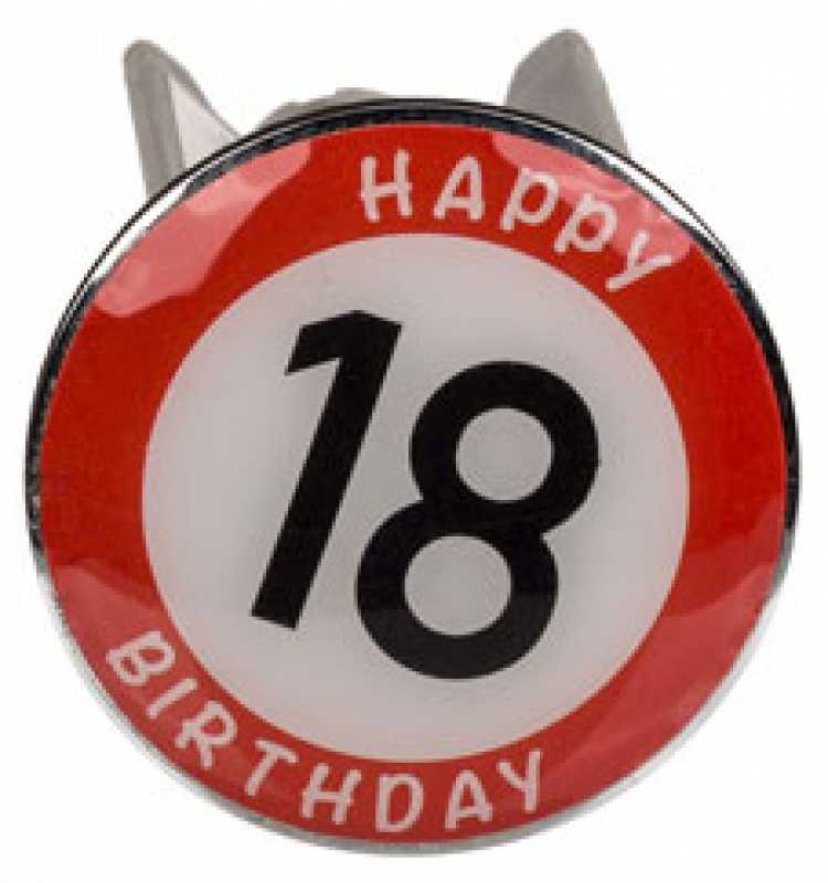 Waschbeckenstöpsel Happy Birthday 18 Geburtstags Stöpsel 7 x 4 cm für das Waschbecken