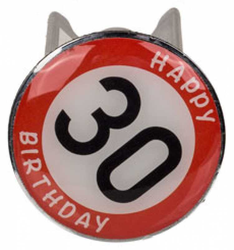 Waschbeckenstöpsel Happy Birthday 30 Geburtstags Stöpsel 7 x 4 cm für das Waschbecken