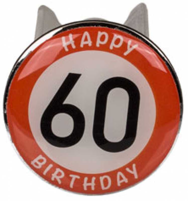 Waschbeckenstöpsel Happy Birthday 60 Geburtstags Stöpsel 7 x 4 cm für das Waschbecken - für den Opa