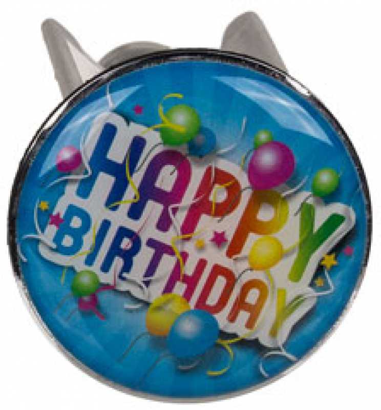 Waschbeckenstöpsel Happy Birthday Geburtstags Stöpsel 7 x 4 cm für das Waschbecken Logo