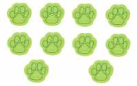 10 Stück reflektierende Tatzen Sticker / Aufkleber Reflektor für Kinder Schulranzen / Rad Auto
