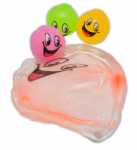 Quetsch Smile KLATSCH Slime 4 Stück / Lach Gesicht / Ball gefüllt mit Wasser - Scherzartikel haftet überall