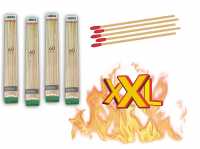 4 Pack XXL Barbeque Streichhölzer/Kaminstreichhölzer 240 Stück, 27cm große Zündhölzer/Grill Hölzer