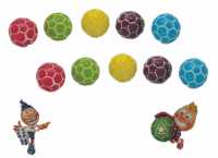 Fußballkaugummis 10 Stk. Fussbälle bunt Fußball Kaugummi Ball Bälle sauer SET