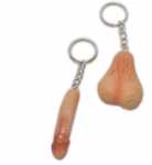 Frivole Schlüsselanhänger Penis/Sack 2er Set Schweinkram Anhänger