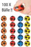 Mega Set Fußball 100 Stück / weich / Antistress / Softball Mix Farben Ø 4 cm Ball