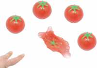Quetsch Tomate KLATSCH Slime 4 Stück / gefüllt mit Wasser - Scherzartikel haftet überall