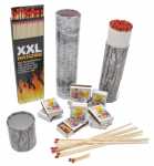 Mega Streichhölzer Set 590 Stück (2 x 75er XXL Kaminstreichhölzer, 20cm + 40 XL Matches + 10 Schachteln Nostalgie Hölzer)