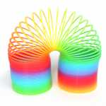 12x Regenbogenspirale - extra lang - bunte Springfeder Treppenläufer Ø 7,5 x 15 cm