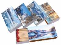 jameitop® 8 x 45er Packungen XL Streichholzschachteln, 10cm mit Winter Design Streichhölzer Zündhölzer