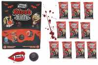 Blood Balls KAUGUMMI 10er Pack Vampir Blut Bälle mit saurer flüssiger Füllung