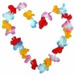 6x Hawaiianische Blumenkette Hawaiikette mind. 25 Blüten