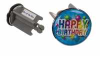 Waschbeckenstöpsel Happy Birthday Geburtstags Stöpsel 7 x 4 cm für das Waschbecken Logo
